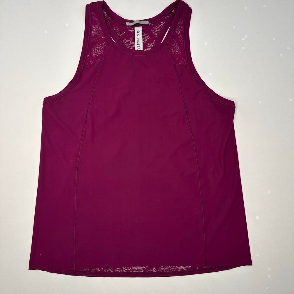 Athleta Women’s Lace Mesh and Nylon Tank Top